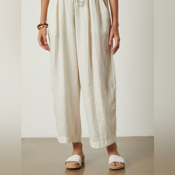 ISO: Velvet by Graham & Spencer Hannah wide leg linen pants in Beach size: small - Picture 2 of 2